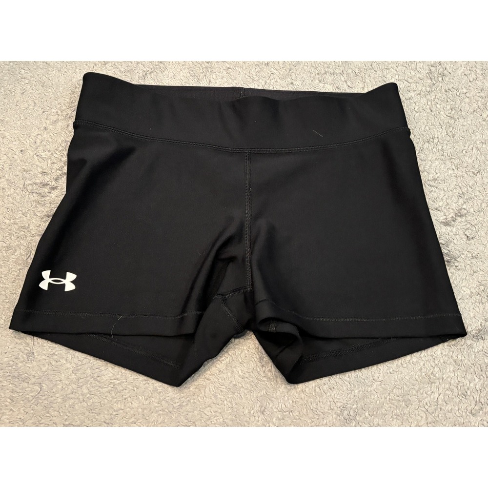 Under Armour Womens Black Compression Volleyball Shorts 3 Inch Inseam Size Small